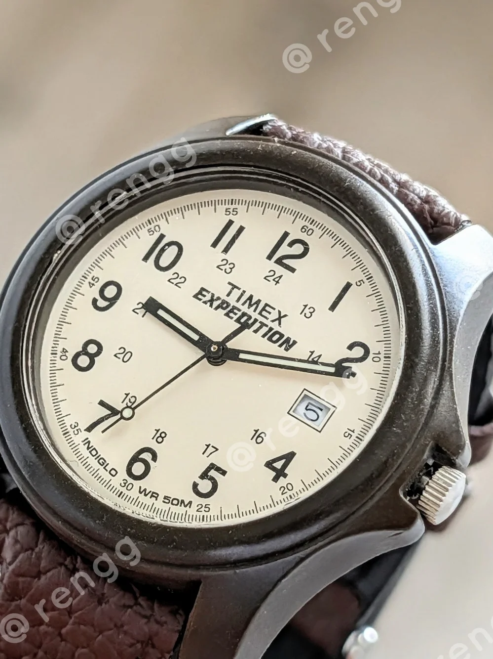 Timex Expedition Cream Field Watch Indiglo
